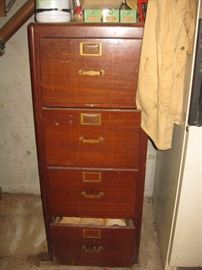 wood file cabinet