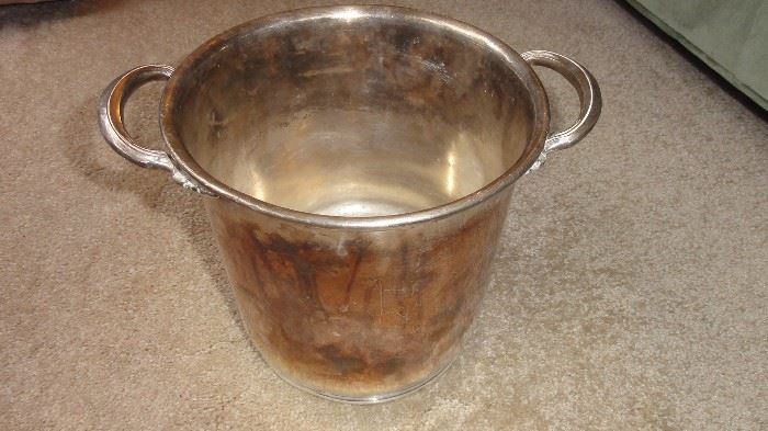 Silver-plated ice bucket