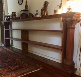 A Prize...Low, Narrow, Carved Column Bookcase