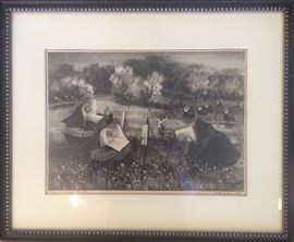 Adolf Dehn.  1895-1968.  "The Great God Pan".  Lithograph.  14x11.  A copy at National Gallery of Art, Washington, DC.