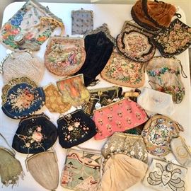 Metal Mesh, Beaded, Needlepoint, and Other Vintage Evening Bags....Much from Paris