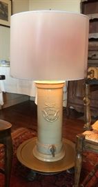 Tall Table Lamp from Antique Dispenser