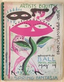 Original spiral bound color lithographic book with 52 lithos.  1950.