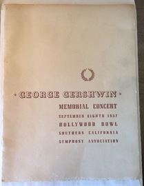 1937 Hollywood Bowl Program, George Gershwin Memorial Concert