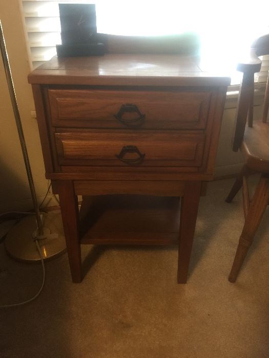 A Brandt night stand solid oak 1960's