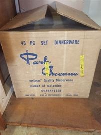 Full 45 piece set of Melmac made in 1956 and is new and never open or used.