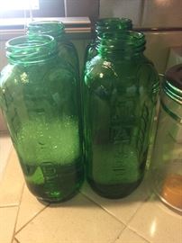 Antique glass water/juice jars