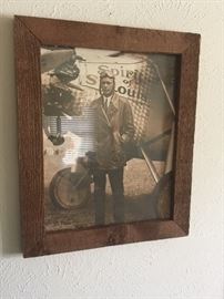 Framed picture of Charles Lindburg