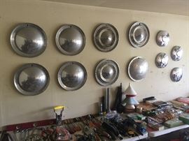 Antique hubcaps