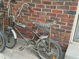 2 1960's matching AMF BMA/6 certified 5 speed clickstick Sting Ray Banana seat bicycles!