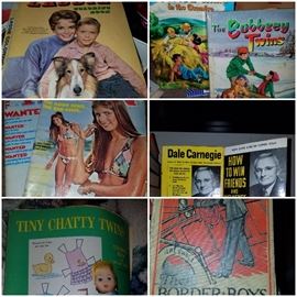Vintage Teen Magazines, Dale Caregie books, Chatty Twins Coloring book, Sassy reading for adults and many more to look at!