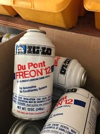 30 cans of auto refrigerant - 14 oz and 12 oz cans