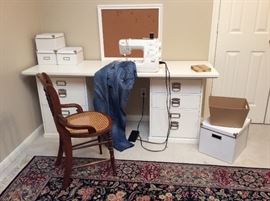 Wonderful Walnut Chair, A nice Desk -Pottery Barn Style.  Sears & Robuck Sewing Machine