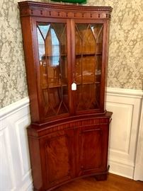 Another almost identical antique corner cabinet 