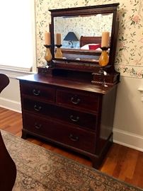 Another beautiful antique dresser featuring great looking beveled glass mirror 