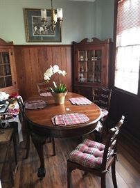 Antique Breakfast Room Table and Chairs