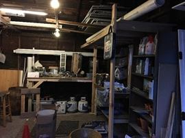 Garage with tools and odds and ends,