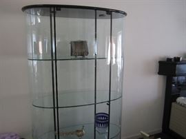 OVAL SHAPED CURIO CABINET