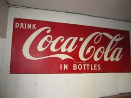 VINTAGE SIGN 102" x 40" wide steel with wood frame has address on back and no.5992