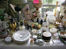 Lamps, Glass, Pottery, Fenton, Milk Glass