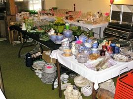 Oriental Porcelain, China, Stereo (with 8 Track) and Speakers, Lots of Glass!