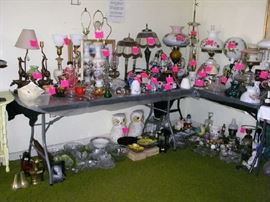Lots of Lamps, Stained Glass, Lamp Harps, Shades, Ceramic Owls
