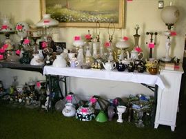 Lamps, Lampshades, Hurricane Lamps, Small Book Shelf