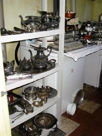 Silverplate, Metal Items, Washer and Dryer