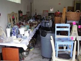 Garage Items, Chairs, End tables, Baskets