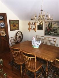 Ethan Allen table and six chairs
