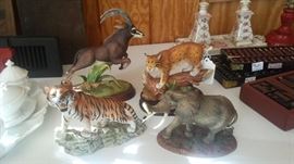 Several Andrea by Sadek porcelain figurines, many many more