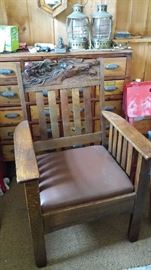 Antique carved jockey and racehorse chair - We've seen this chair before with a baseball motif, never with the jockey's and horses - uncommon, original finish and condition