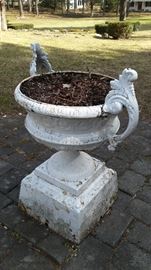 19th century cast iron urn
