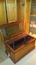 Nicely done 19th century large fitted tool chest