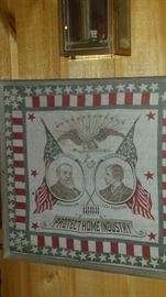 1888 Harrison Presidential Campaign linen