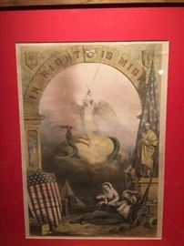 Uncommon period Brooklyn Civil War print