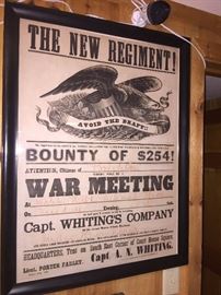 Important 1862 Civil War Recruiting Broadside Poster