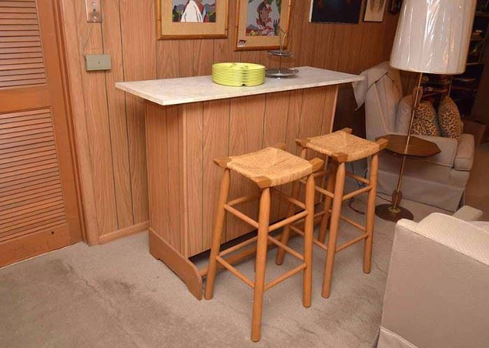 BUY IT NOW!  Lot #327, Vintage Handmade Bar (Stools Sold Separately), $65