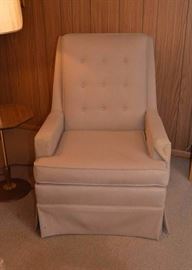 SOLD--Lot #334, Vintage Tufted Armchair, $75