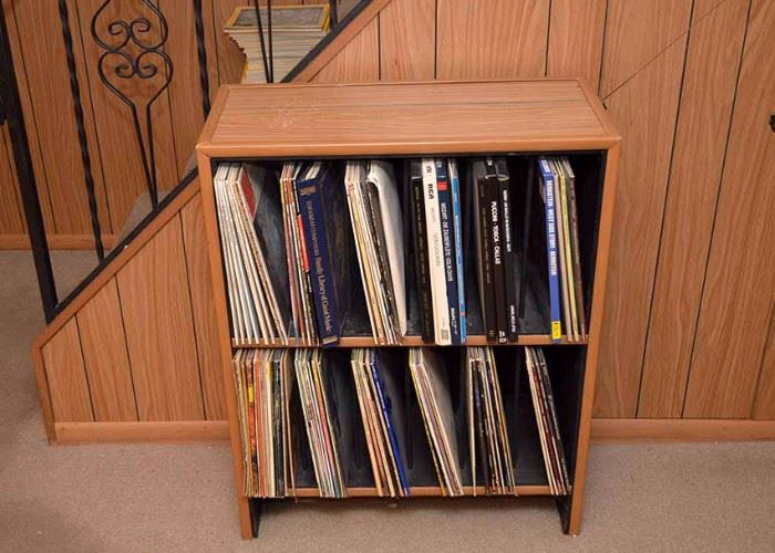 BUY IT NOW!  Lot #340, Handmade Record Stand / Shelf, $25