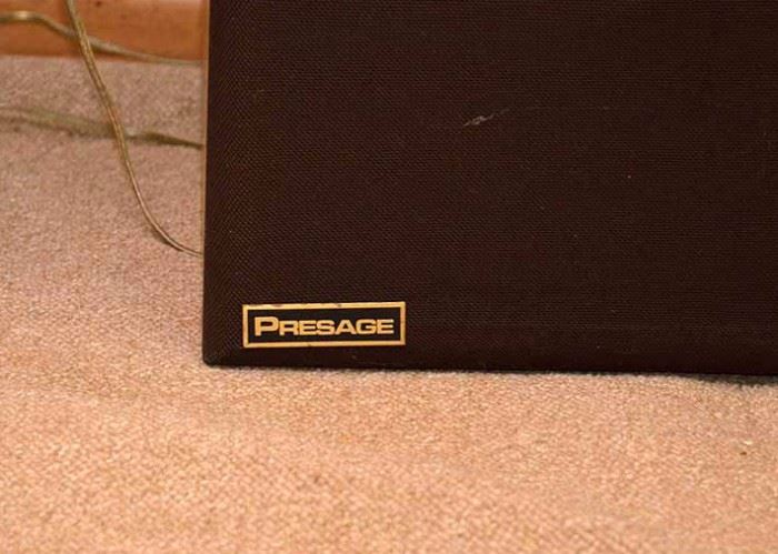 SOLD--Lot #341, Vintage Presage Floor Speakers, $100