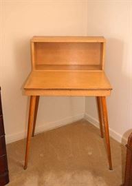 SOLD--Lot #363, Vintage Light Wood Angular Desk, $75