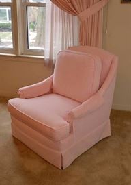 BUY IT NOW!  Lot #369, Vintage Pink Upholstered Armchair, $60
