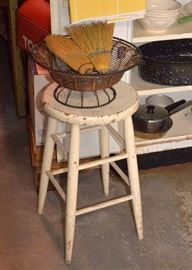 BUY IT NOW!  Lot #348, Chippy White Stool, $15
