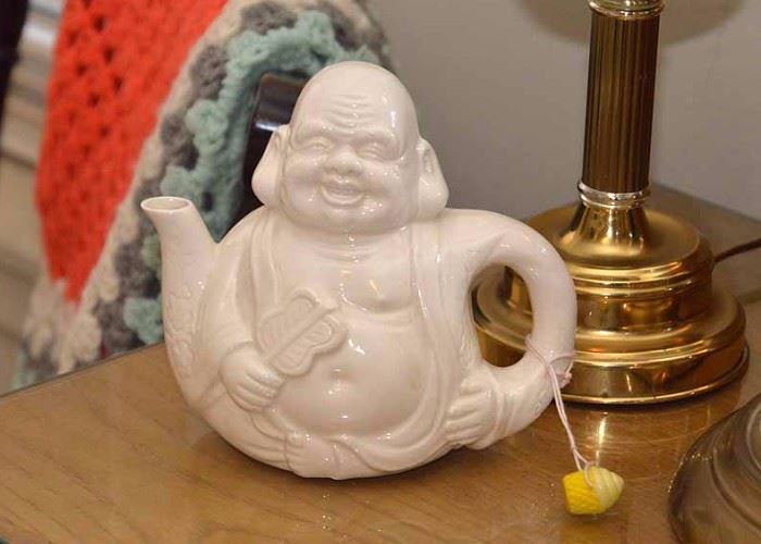 White Buddha Teapot