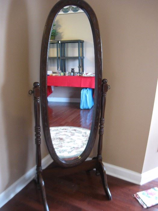 Mahogany framed mirror