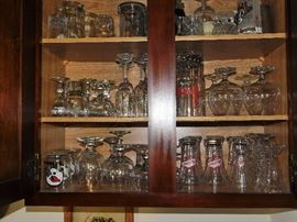 Vintage Bar glasses including Falstaff bar glasees