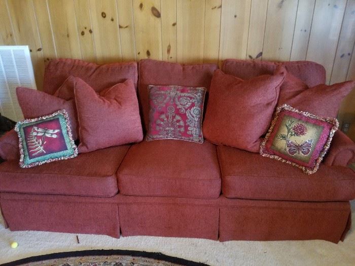 Red Henredon sofa (have matching chair and ottoman)
