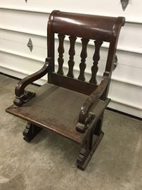 one of a pair of chairs  purportedly from the White House, undocumented 