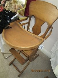 2  Antique Childs Wood High Chairs....